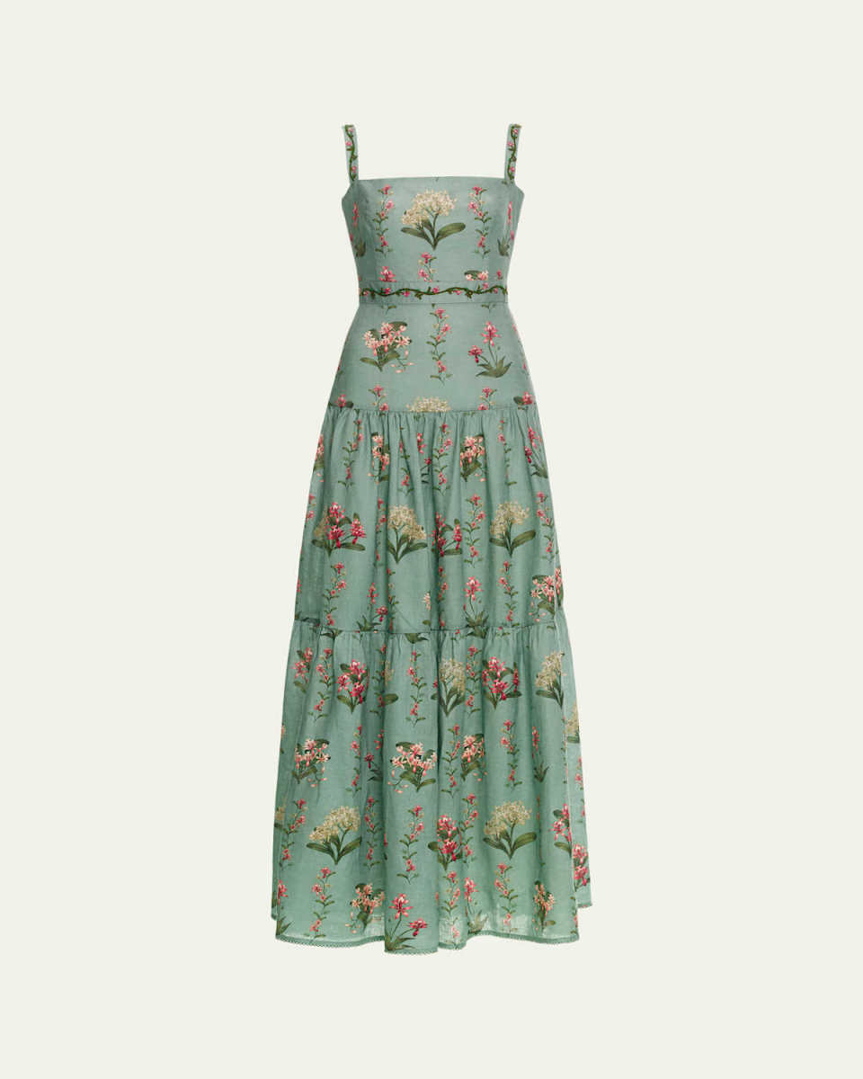 Lima Orquidea Linen Maxi Dress
